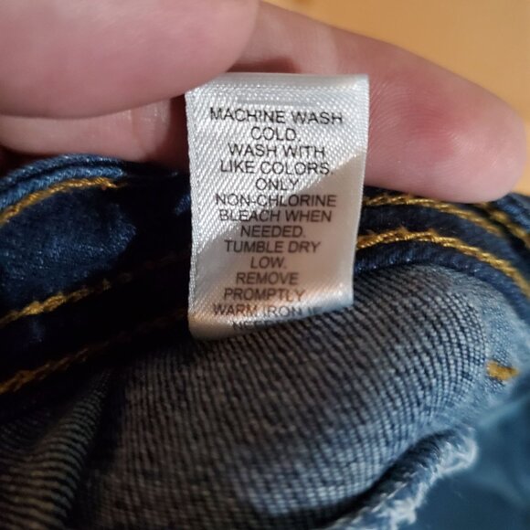 Cato Jeans Womens Size 22W Blue Cropped Embroidered Side Stripe Stretch - Picture 5 of 12